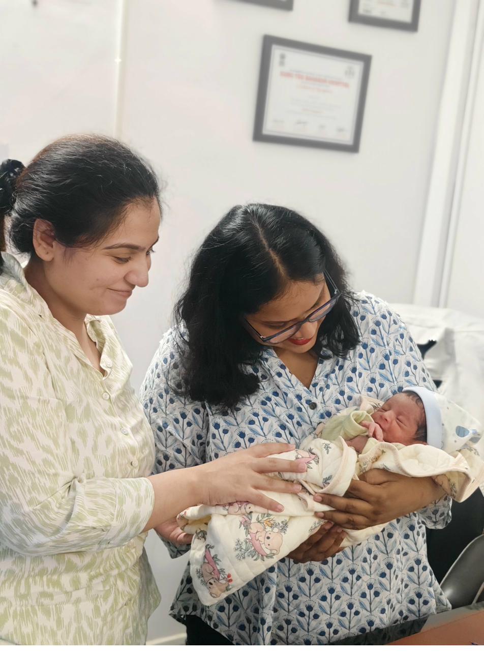 Mother and baby after delivery